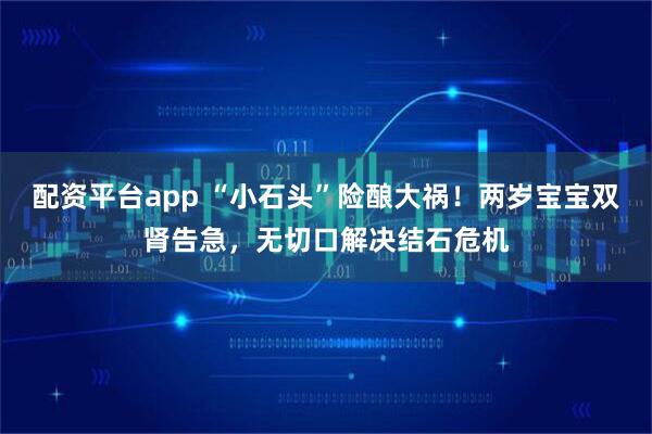 配资平台app “小石头”险酿大祸！两岁宝宝双肾告急，无切口解决结石危机
